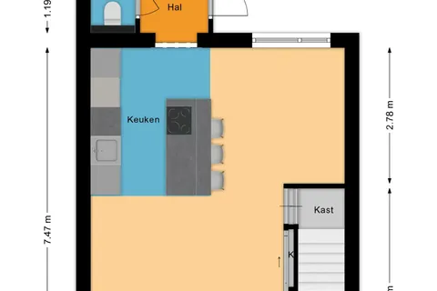 Plattegrond 1 van Akkermansstraat 7