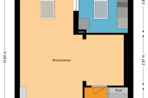 Plattegrond 1 van Kastanjestraat 14