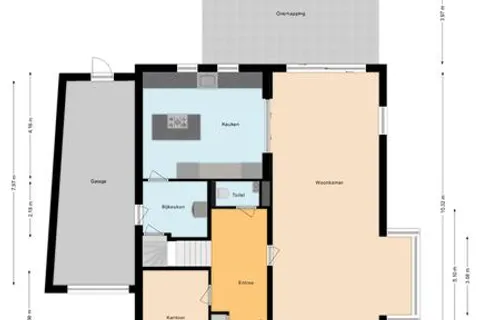 Plattegrond 1 van Diepe Vaart 6A