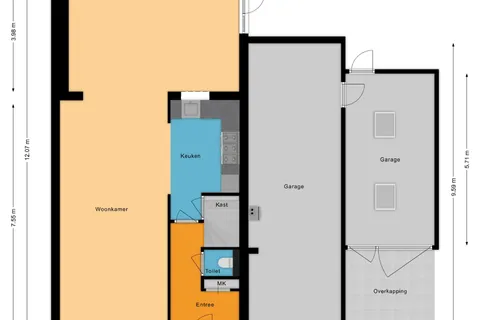 Plattegrond 1 van Leharstraat 26
