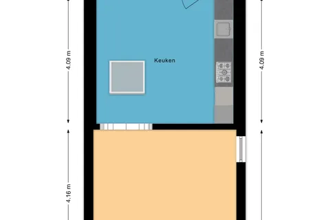 Plattegrond 1 van Torenstraat 45