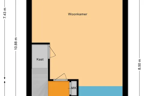 Plattegrond 1 van Polarisstraat 47