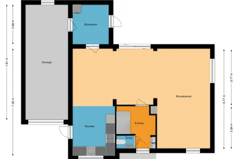 Plattegrond 1 van Bieselaar 55