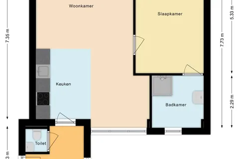 Plattegrond 1 van Mendelssohnlaan 3