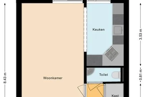 Plattegrond 1 van Midaslaan 16