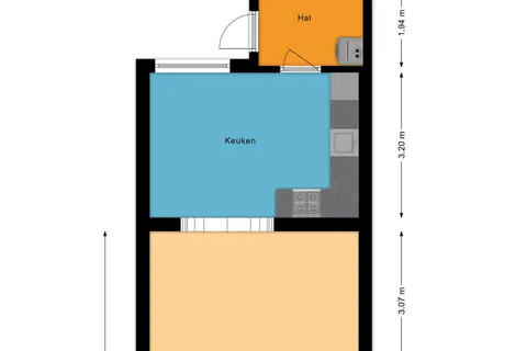 Plattegrond 1 van Wilhelminastraat 44