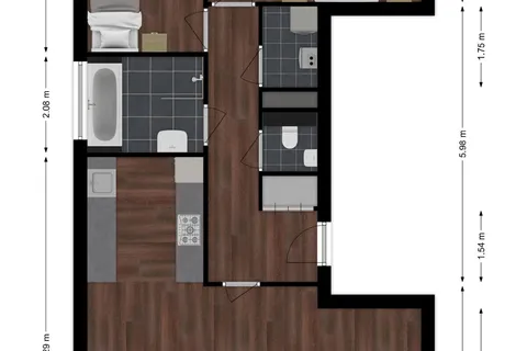 Plattegrond 1 van Bisschop Zwijsenstraat 29a