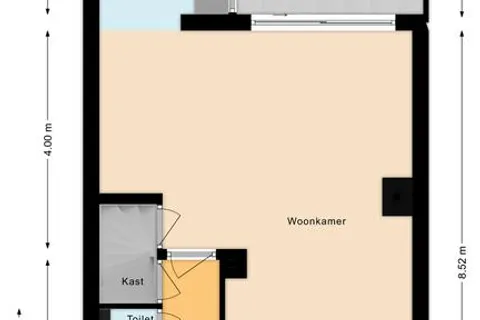 Plattegrond 1 van Paladijnstraat 23