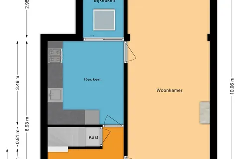 Plattegrond 1 van Plutostraat 7