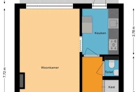 Plattegrond 1 van Leliestraat 13