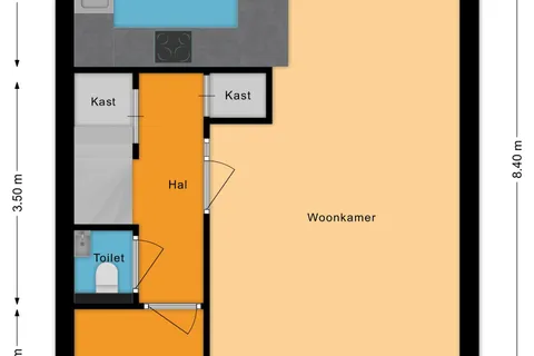 Plattegrond 1 van Marisstraat 15