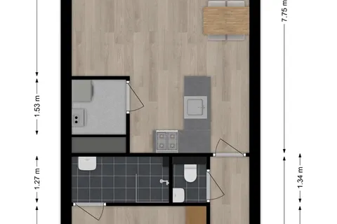 Plattegrond 1 van Galjoenstraat 28-03