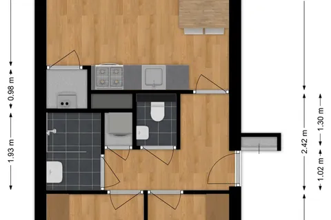 Plattegrond 1 van Groeseindstraat 31-03