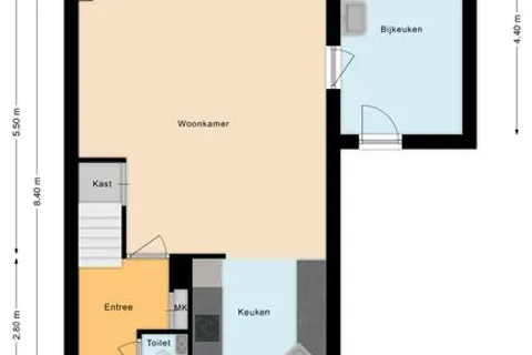 Plattegrond 1 van Magalhaesstraat 2