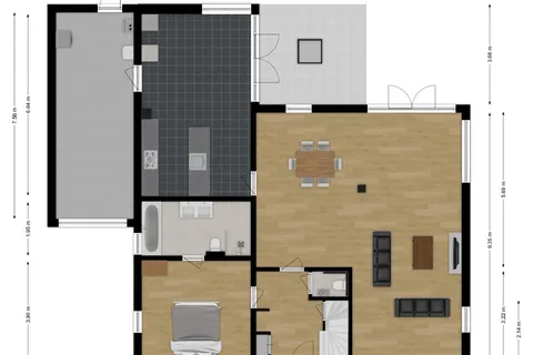 Plattegrond 1 van Voldijkje 8