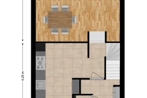 Plattegrond 1 van Mr. J.H. de Pontplein 27
