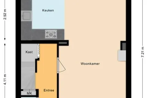 Plattegrond 1 van Adriaen Banckertstraat 22
