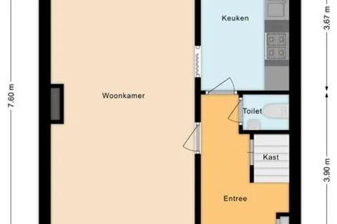 Plattegrond 1 van John Franklinstraat 17
