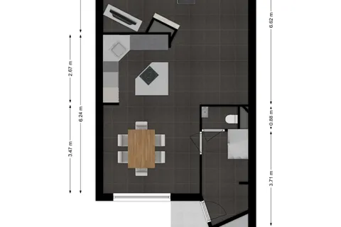 Plattegrond 1 van Hoevelakenstraat 24