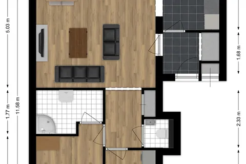 Plattegrond 1 van Hugo Verrieststraat 39