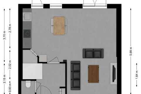 Plattegrond 1 van Burgemeester Philipsenstraat 16
