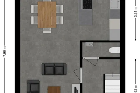 Plattegrond 1 van Violethof 6