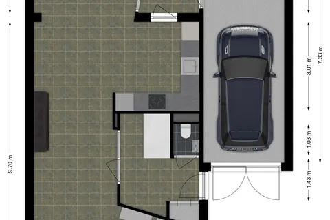 Plattegrond 1 van Dubbeldamstraat 30