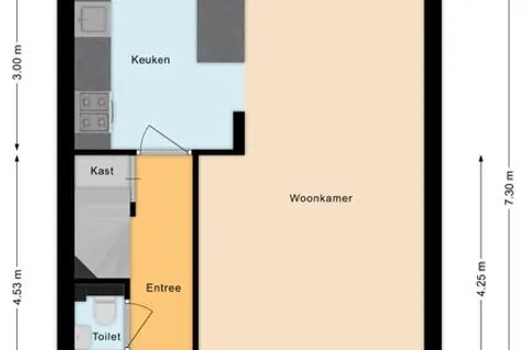 Plattegrond 1 van Steurstraat 21