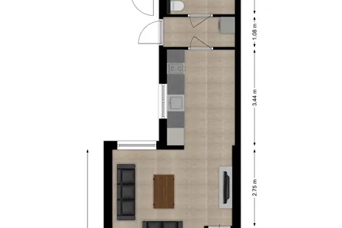 Plattegrond 1 van Hobbemastraat 42