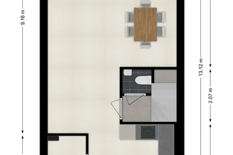 Plattegrond 1 van Moerkapellestraat 56