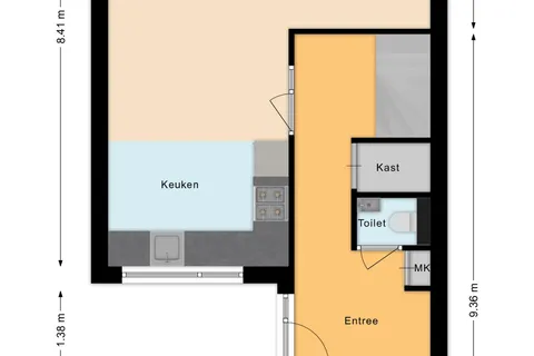 Plattegrond 1 van Wapendragerstraat 50
