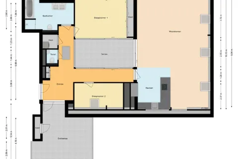 Plattegrond 1 van Stationsstraat 19D