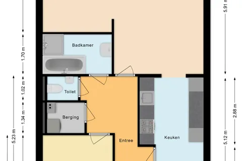 Plattegrond 1 van het Hooghuis 6