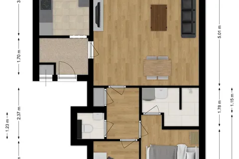 Plattegrond 1 van Hugo Verrieststraat 109