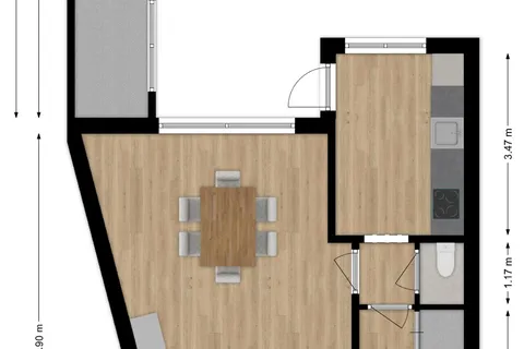 Plattegrond 1 van Korvelplein 2