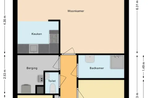 Plattegrond 1 van Wielstraat 86