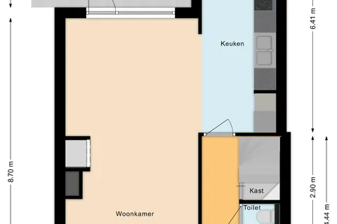 Plattegrond 1 van Poorterstraat 15