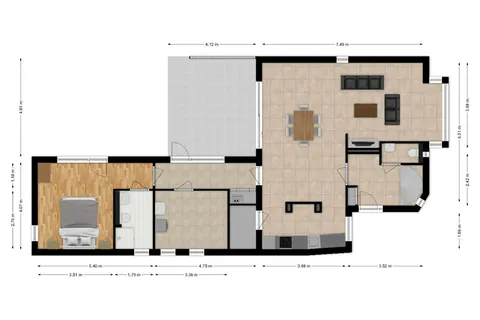 Plattegrond 1 van Kasteel Rhoonhof 1