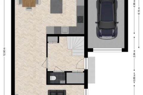 Plattegrond 1 van Morrisonstraat 25
