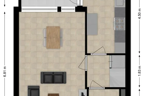 Plattegrond 1 van Mahlerstraat 19