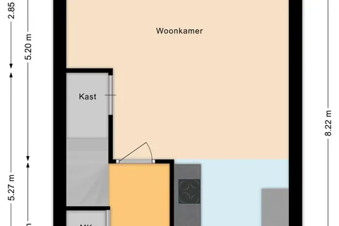 Plattegrond 1 van Slachthuisstraat 29