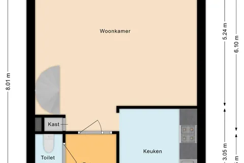 Plattegrond 1 van Lambertushof 25