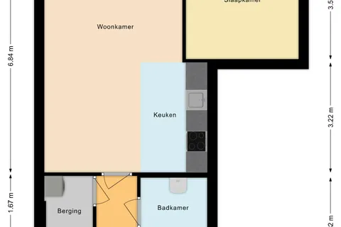 Plattegrond 1 van Mendelssohnlaan 3G