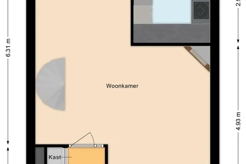Plattegrond 1 van Lambertushof 49