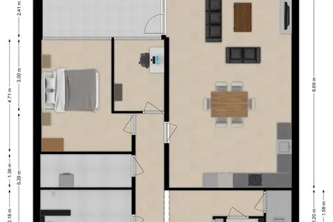 Plattegrond 1 van Thomas van Diessenstraat 1-17