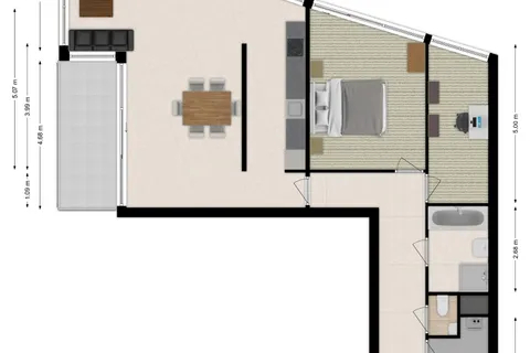 Plattegrond 1 van Oude Hilvarenbeekseweg 1-09