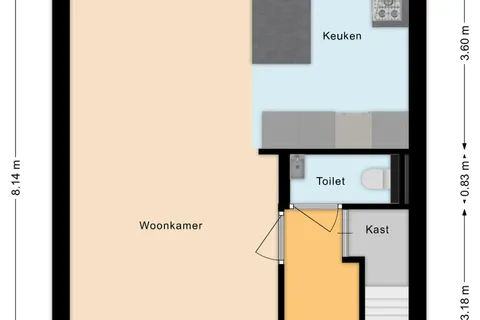 Plattegrond 1 van Midaslaan 8