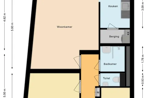 Plattegrond 1 van Langstraat 87