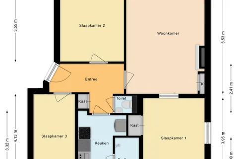 Plattegrond 1 van Isabellastraat 28