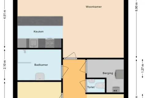 Plattegrond 1 van het Hooghuis 5
